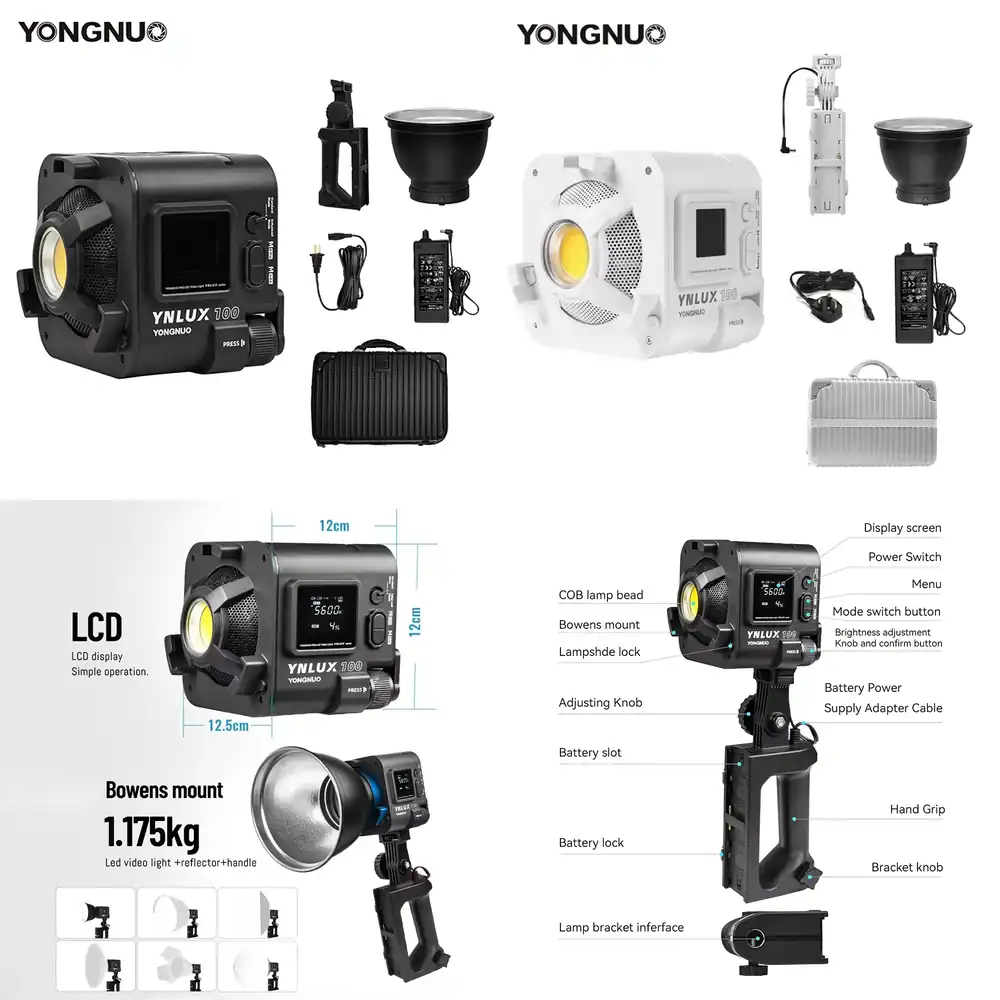 Photography Videos Free - YONGNUO YNLUX100 100W 3200K-5600K Luz de