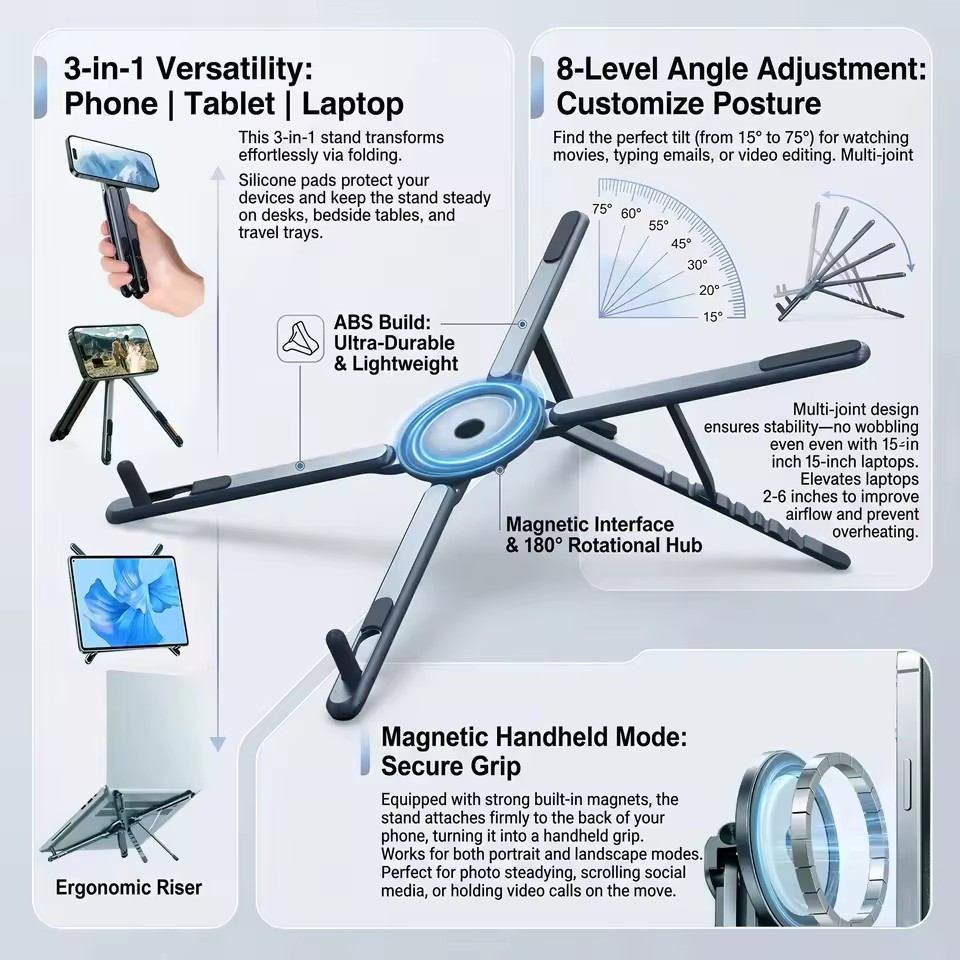 Photography Basics - Suporte Magnético Portátil para Telefone e