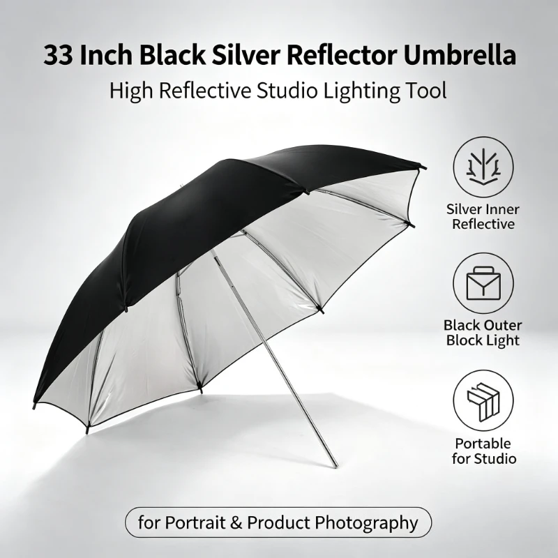 Guarda-chuva Refletor Preto Du - Photography Umbrella avaliação e preço