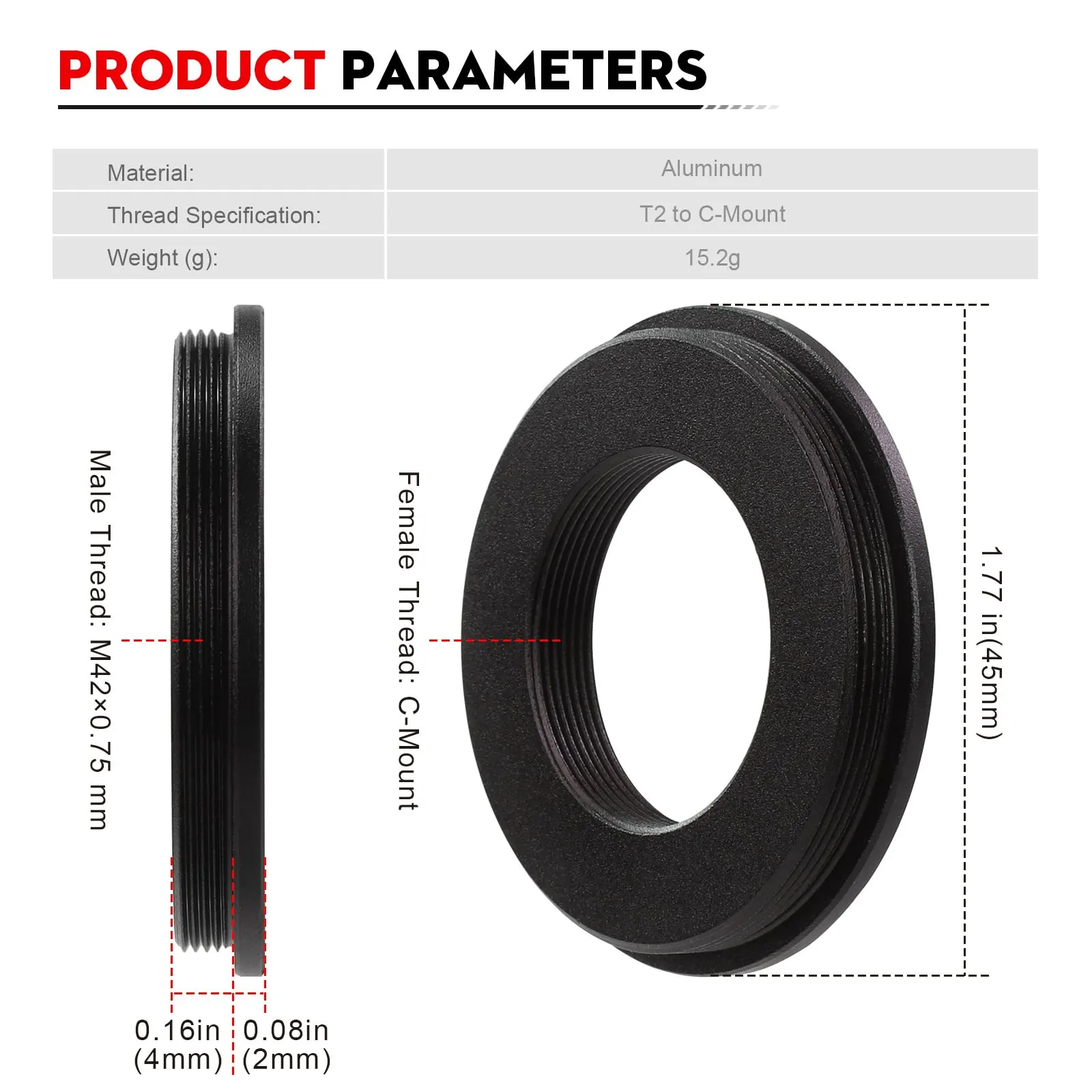 Anel Adaptador Datyson M42x0.7 - Lens Adapter Ring avaliação e preço